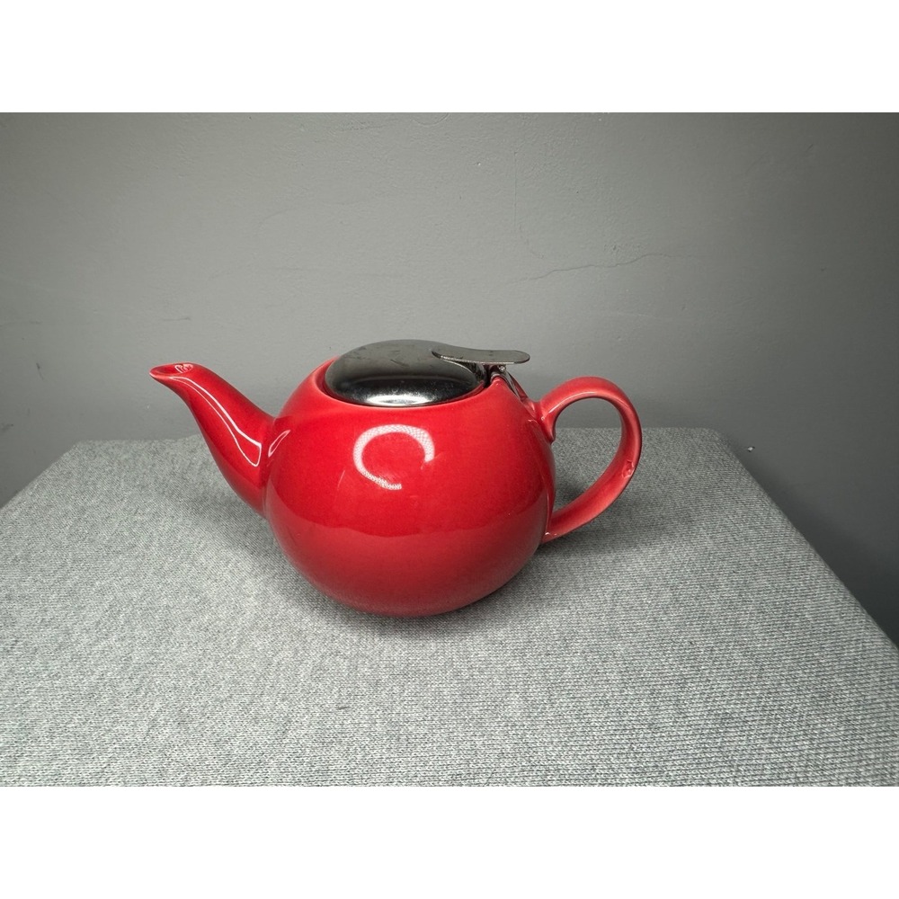 Stoneware Teapot With Infuser For Loose Tea Red Certified International